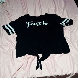 Black and white faith t-shirt